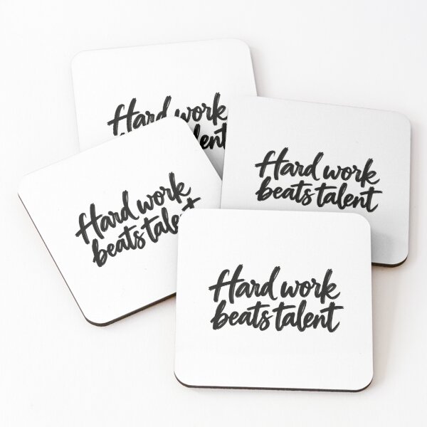 Item preview, Hard Work Beats Talent Motivational Quote Inspirational Success Perseverance designed and sold by SkeletonsDanger.
