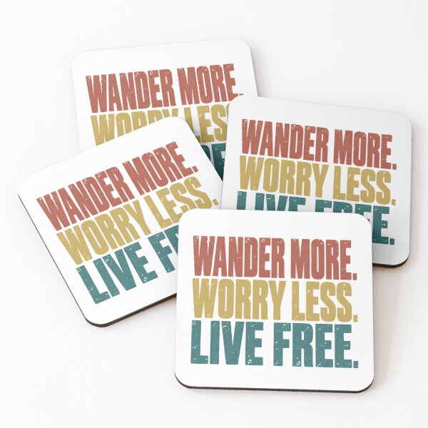 Item preview, Wander More Worry Less Live Free Adventure Travel Freedom Wanderlust designed and sold by JonesFlora2025.