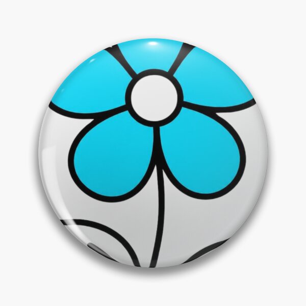 Item preview, Monoline Flower Line Art with Cyan Accent designed and sold by Prishea.