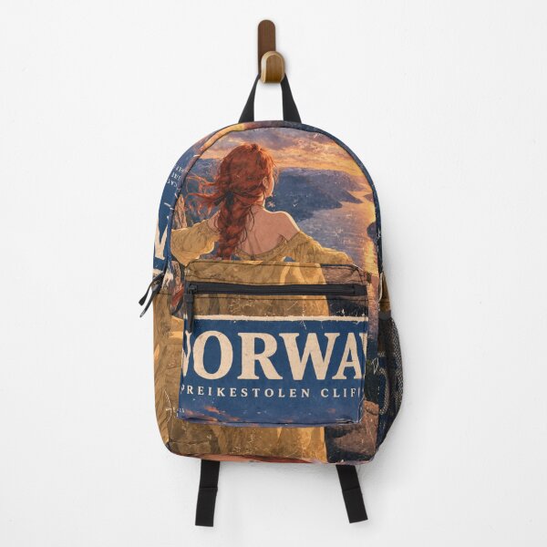 Item preview, Norway Preikestolen Cliff, Fjord, Redhead Knight Time Traveler designed and sold by DibujandoPorfa.