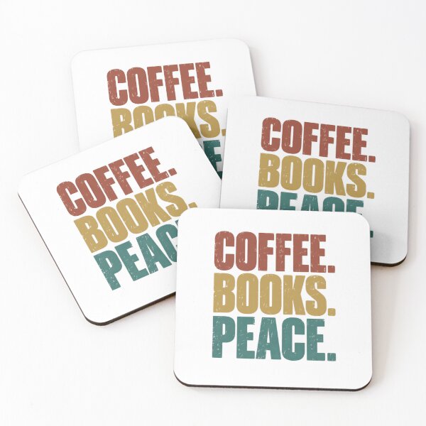Item preview, Coffee. Books. Peace. Reader Bookworm Introvert Lifestyle designed and sold by RetroMini2026.