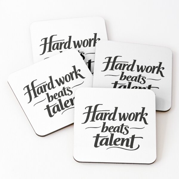 Item preview, Hard Work Beats Talent Motivational Inspirational Quote designed and sold by SkeletonsDanger.