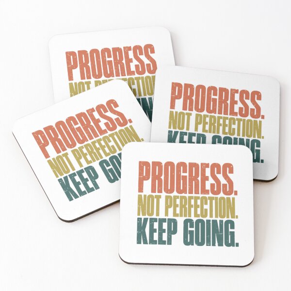 Item preview, Progress Not Perfection Keep Going Motivational Quote Self Improvement Inspiration designed and sold by RetroMini2026.