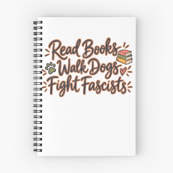 Item preview, Read Books Walk Dogs Fight Fascists Anti-Fascist Dog Lover Bookworm designed and sold by SkeletonsDanger.