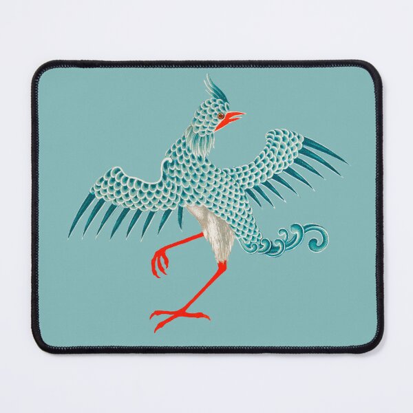 Item preview, Chinese Crane in Flight – Antique Turquoise Bird Ornament designed and sold by Polychromes.