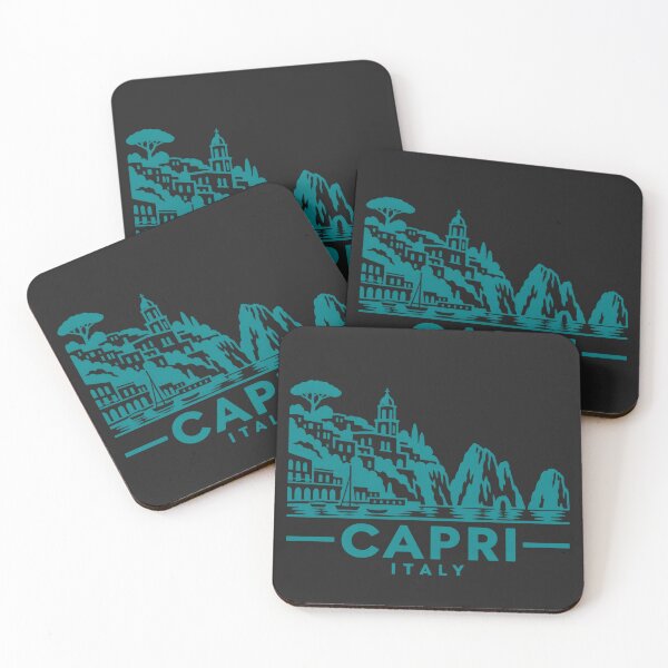 Item preview, Capri Italy Line Art Travel Poster designed and sold by CMYKStudio.