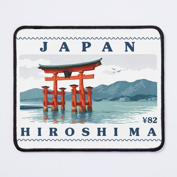 Item preview, Vintage Japan Hiroshima Itsukushima Torii Gate Postage Stamp Vector designed and sold by Shutter-Dragon.