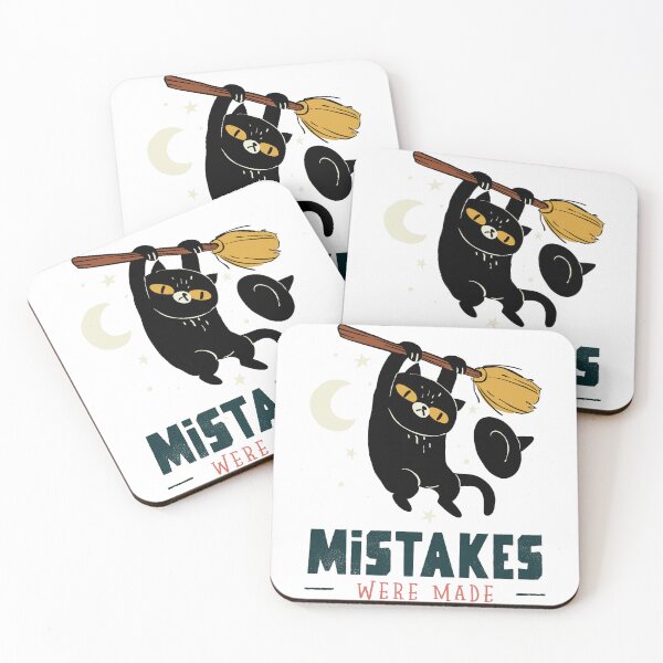 Item preview, Funny Cat Flying Broom Mistakes Were Made designed and sold by YK-NextByte.
