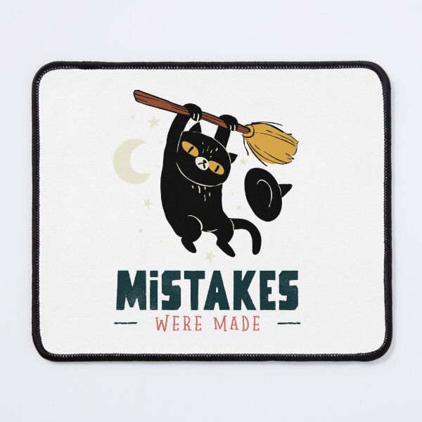 Item preview, Funny Cat Flying Broom Mistakes Were Made designed and sold by YK-NextByte.