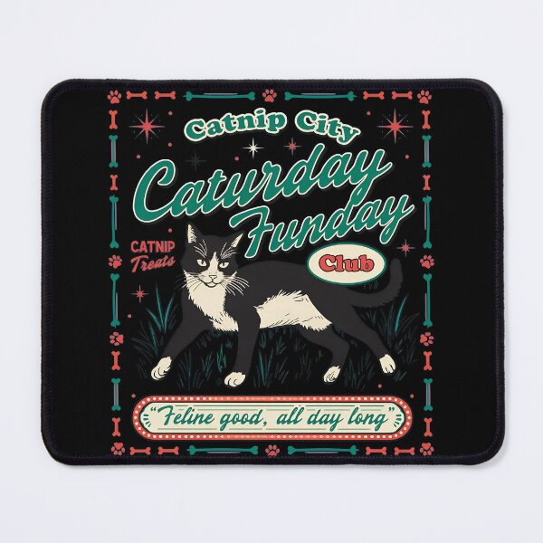 Item preview, Caturday Funday Catnip City Club designed and sold by MarielaDeckow.