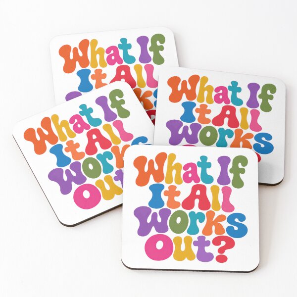Item preview, What If It All Works Out? Optimism Manifestation Positive Affirmation Motivational Quote designed and sold by JonesFlora2025.