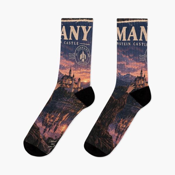 Item preview, Red Haired Woman Travel Series in Germany Exploring Famous Neuschwanstein Castle European Architecture Mountain Landscape Germany Travel Adventure and Wanderlust designed and sold by DibujandoPorfa.