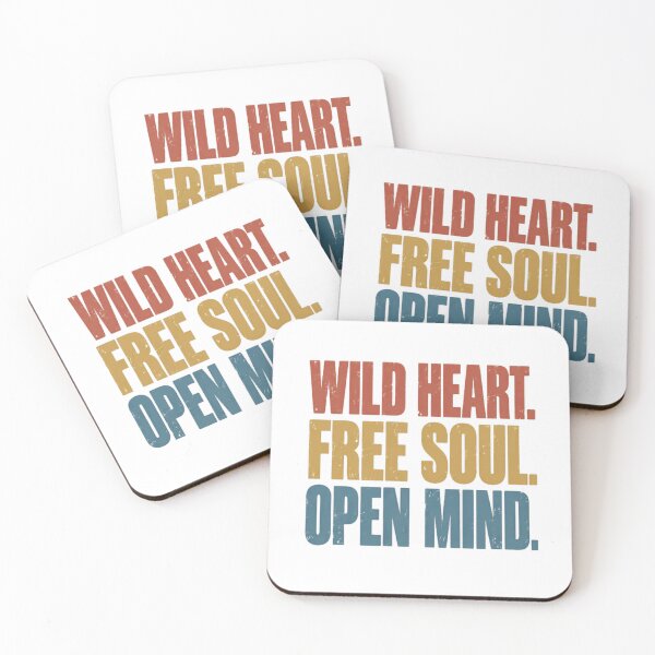 Item preview, Wild Heart. Free Soul. Open Mind. Free Spirit Wanderer Adventure Seeker designed and sold by RetroMini2026.