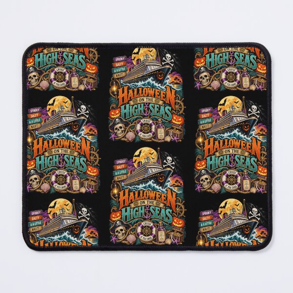 Item preview, Spooky Pirate Ship Ocean Voyage Halloween Cruise Vacation Design designed and sold by RamonaTeal.