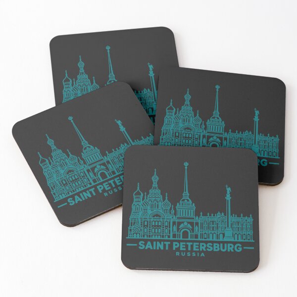 Item preview, Saint Petersburg Russia Line Art Skyline Poster designed and sold by CMYKStudio.