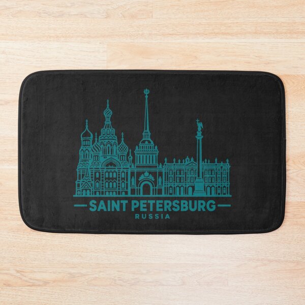 Item preview, Saint Petersburg Russia Line Art Skyline Poster designed and sold by CMYKStudio.