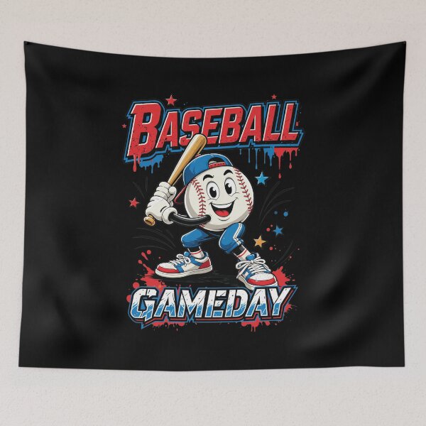 Item preview, Baseball Gameday Cartoon Character designed and sold by CHARLESMCCLAREN.