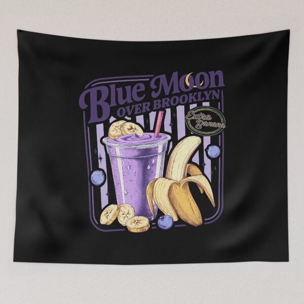 Item preview, Blue Moon Over Brooklyn Banana Drink Illustration designed and sold by CHARLESMCCLAREN.