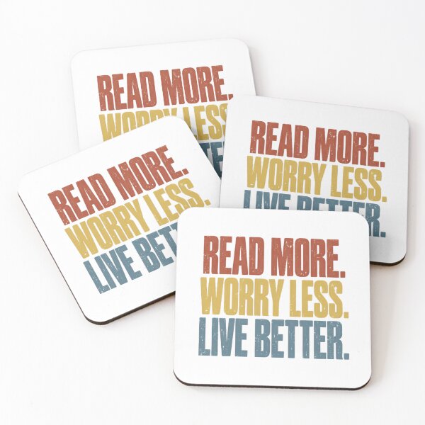 Item preview, Read More Worry Less Live Better Book Lover Self Improvement Motivation designed and sold by RetroMini2026.