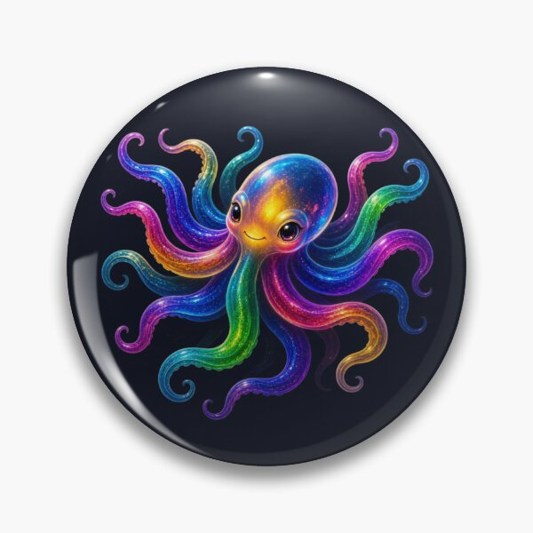 Item preview, Cute Rainbow Galaxy Octopus Kawaii Illustration designed and sold by Breezes-of-Ida.