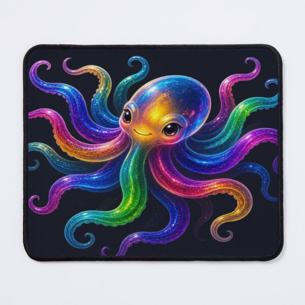 Item preview, Cute Rainbow Galaxy Octopus Kawaii Illustration designed and sold by Breezes-of-Ida.