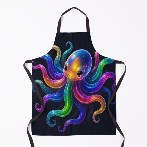 Item preview, Cute Rainbow Galaxy Octopus Kawaii Illustration designed and sold by Breezes-of-Ida.