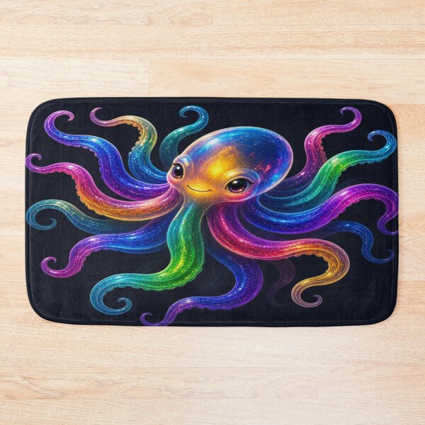 Item preview, Cute Rainbow Galaxy Octopus Kawaii Illustration designed and sold by Breezes-of-Ida.