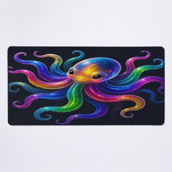 Item preview, Cute Rainbow Galaxy Octopus Kawaii Illustration designed and sold by Breezes-of-Ida.