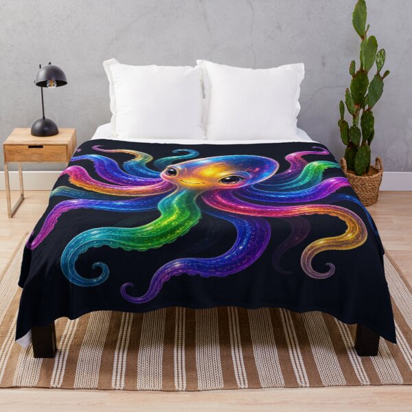 Item preview, Cute Rainbow Galaxy Octopus Kawaii Illustration designed and sold by Breezes-of-Ida.