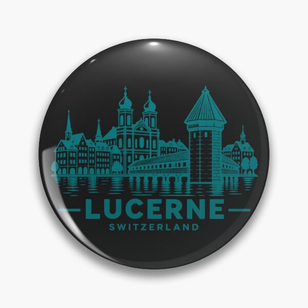 Item preview, Lucerne Switzerland Line Art Skyline Poster designed and sold by CMYKStudio.