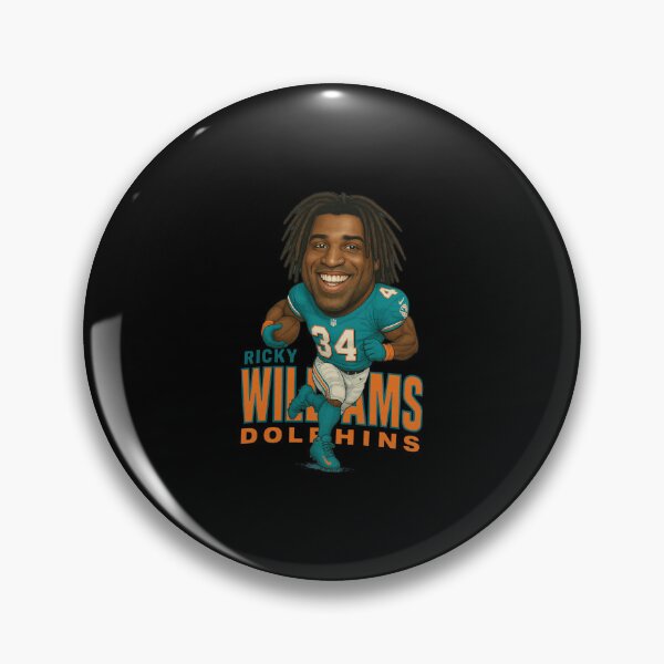 Artikelvorschau, Ricky Williams Karikatur Dolphins Läufer 34 Kunst entworfen und verkauft von CHARLESMCCLAREN.