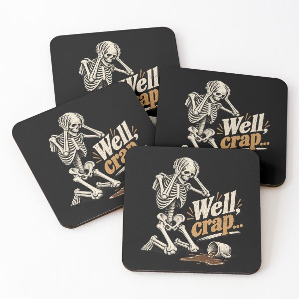 Item preview, Spilled Coffee Funny Skeleton Morning Despair Retro Design designed and sold by RamonaTeal.