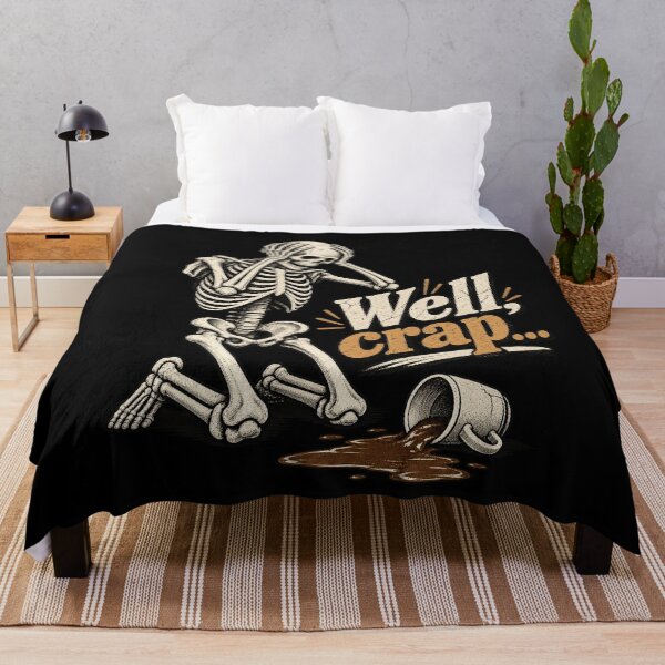 Item preview, Spilled Coffee Funny Skeleton Morning Despair Retro Design designed and sold by RamonaTeal.