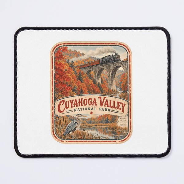 Item preview, Cuyahoga Valley National Park Ohio Autumn Train Heron Nature Traveler designed and sold by Star3NowForMe.