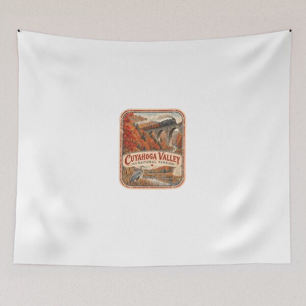 Item preview, Cuyahoga Valley National Park Ohio Autumn Train Heron Nature Traveler designed and sold by Star3NowForMe.