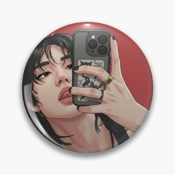 Item preview, Hyunjin Stray Kids Anime Sticker Fanart  designed and sold by ateez-girl.