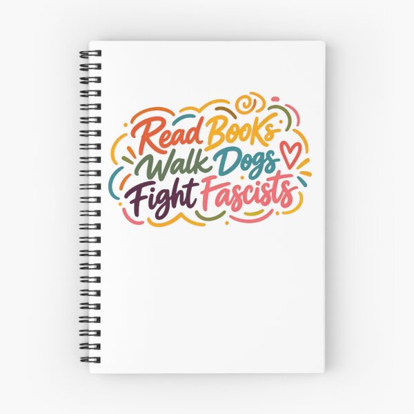 Item preview, Read Books Walk Dogs Fight Fascists Progressive Reader Dog Lover Activist designed and sold by SkeletonsDanger.