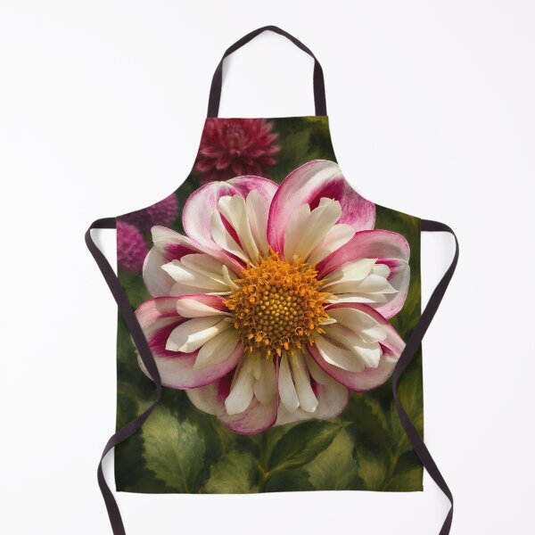 Item preview, White and pink dahlia designed and sold by Sarah Curtiss.