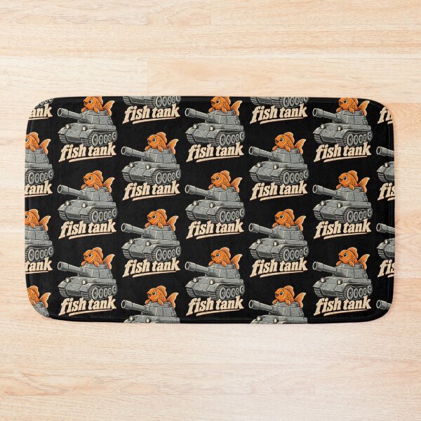Item preview, Fish Tank Funny Goldfish Driving Army Tank Pun Retro Design designed and sold by RamonaTeal.