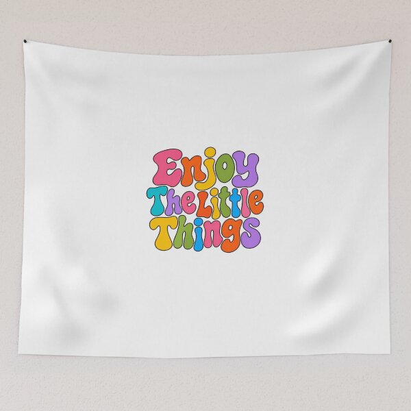 Item preview, Enjoy The Little Things Positive Motivational Happiness Mindfulness Quote designed and sold by HumansStuck12.