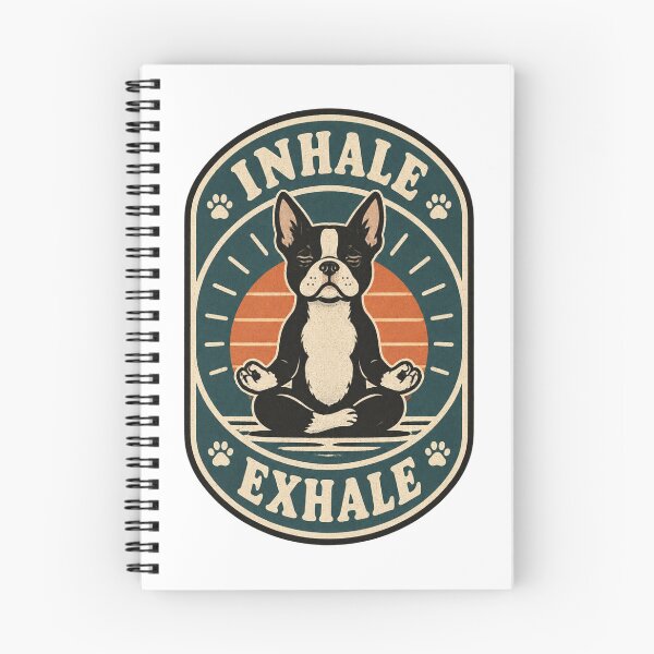 Item preview, Inhale Exhale Boston Terrier Relaxation Design designed and sold by Piiouf.
