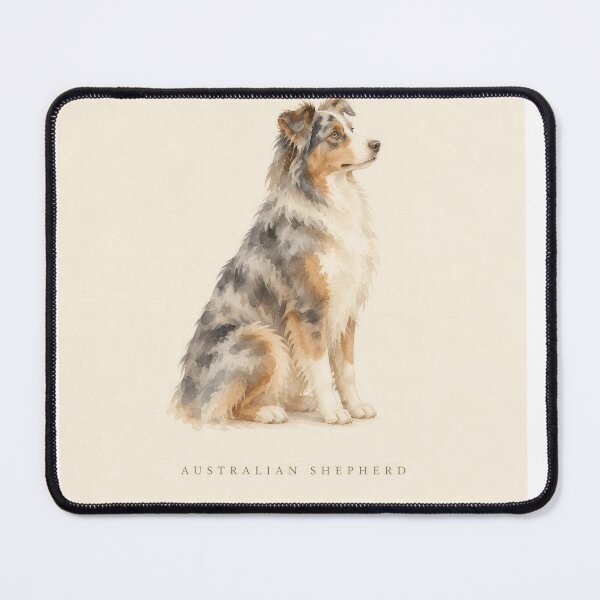 Item preview, Australian Shepherd Watercolor Portrait | Minimalist Dog Breed Wall Art | Pet Lover Gift designed and sold by FixationStudio.