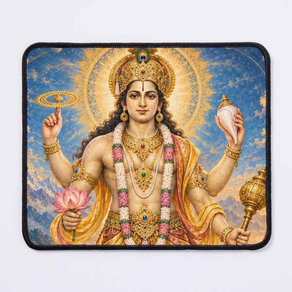 Item preview, Matsya Avatar of Lord Vishnu - Sacred Fish Incarnation Art designed and sold by Homyar.