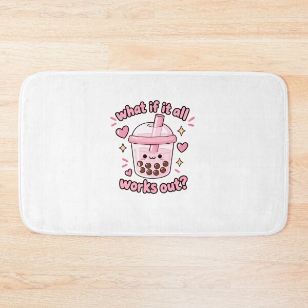 Item preview, What If It All Works Out? Boba Tea Optimist Positive Quote designed and sold by SkeletonsDanger.