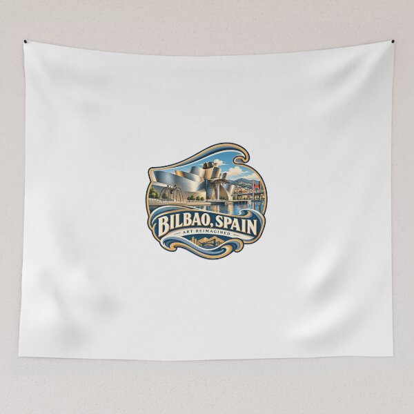 Item preview, Bilbao, Spain Art Reimagined City Travel Souvenir designed and sold by Star3NowForMe.