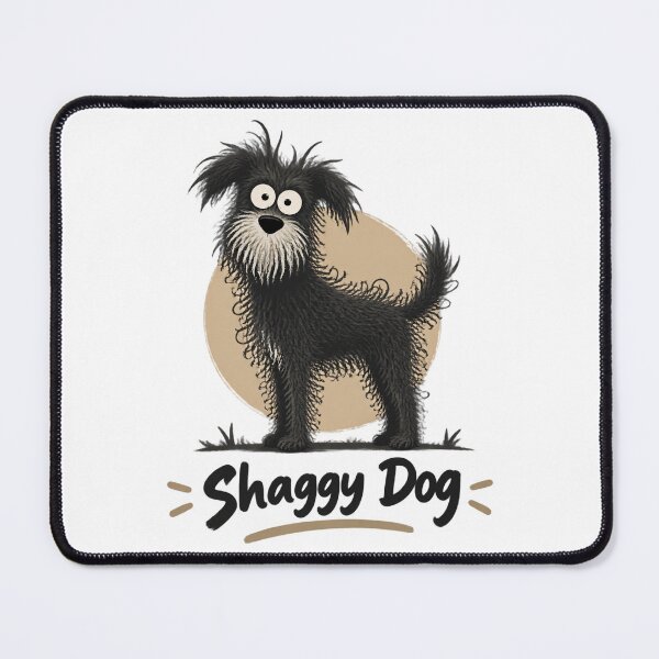 Item preview, Shaggy Scruffy Doodle Dog Illustration Design designed and sold by Piiouf.