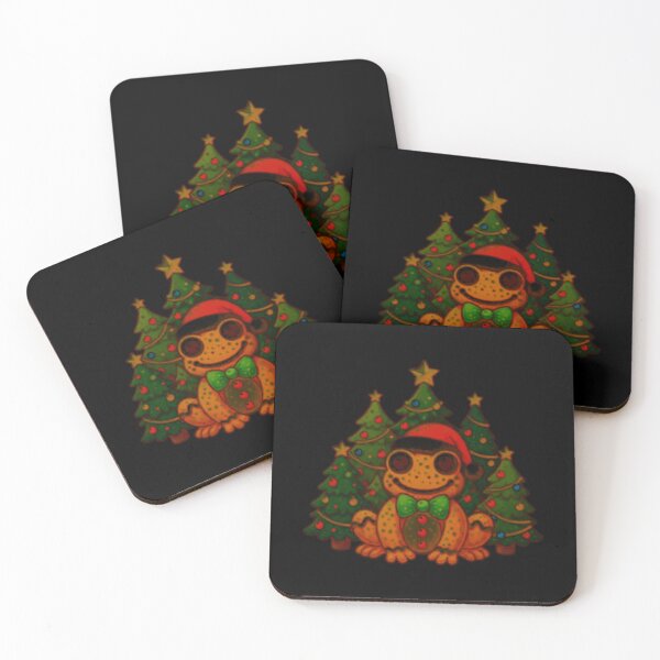 Item preview, Cool Christmas Toad with Sunglasses and Festive Trees designed and sold by MiALopezArt.