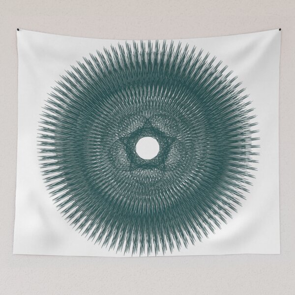 Item preview, Intricate Teal Geometric Spirograph Pattern  designed and sold by RAJASWARSTORE.