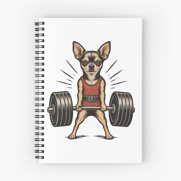 Item preview, Cute Chihuahua Lifting Weights Fitness Design for Dog Lovers designed and sold by Piiouf.