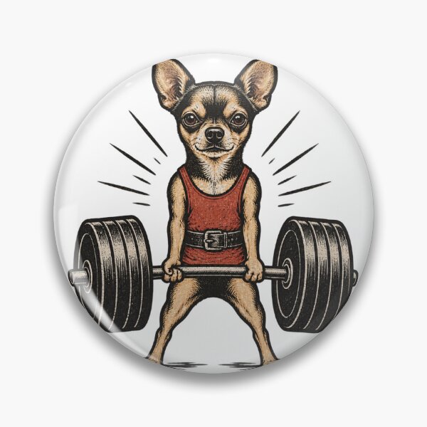 Item preview, Cute Chihuahua Lifting Weights Fitness Design for Dog Lovers designed and sold by Piiouf.